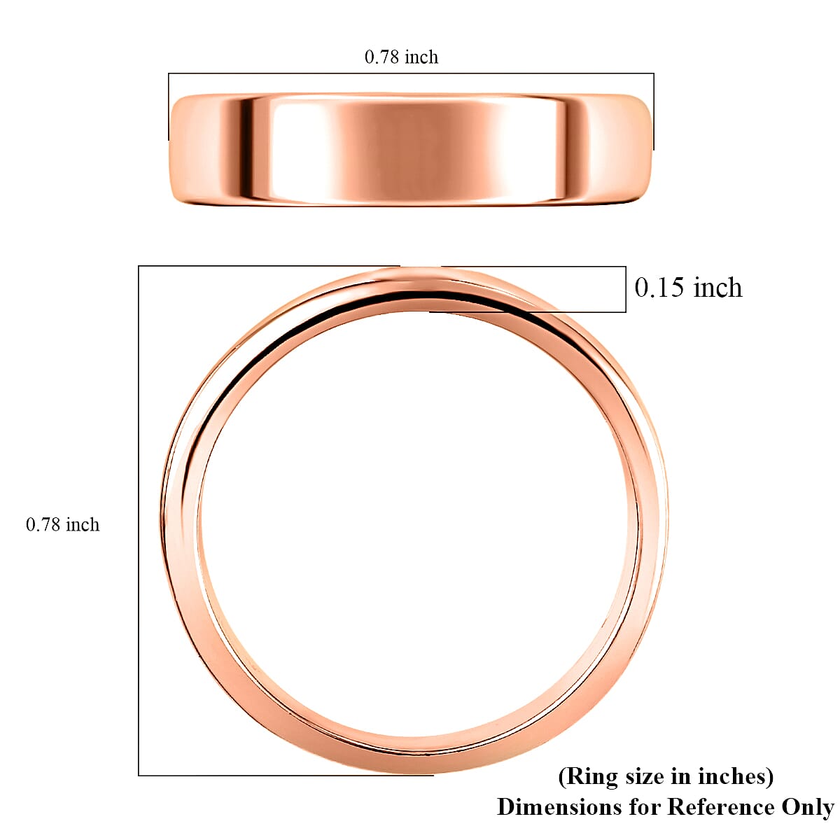 Band Ring in 14K Rose Gold (Size 9.5) 6.50 Grams (Del. in 10-12 Days) image number 5