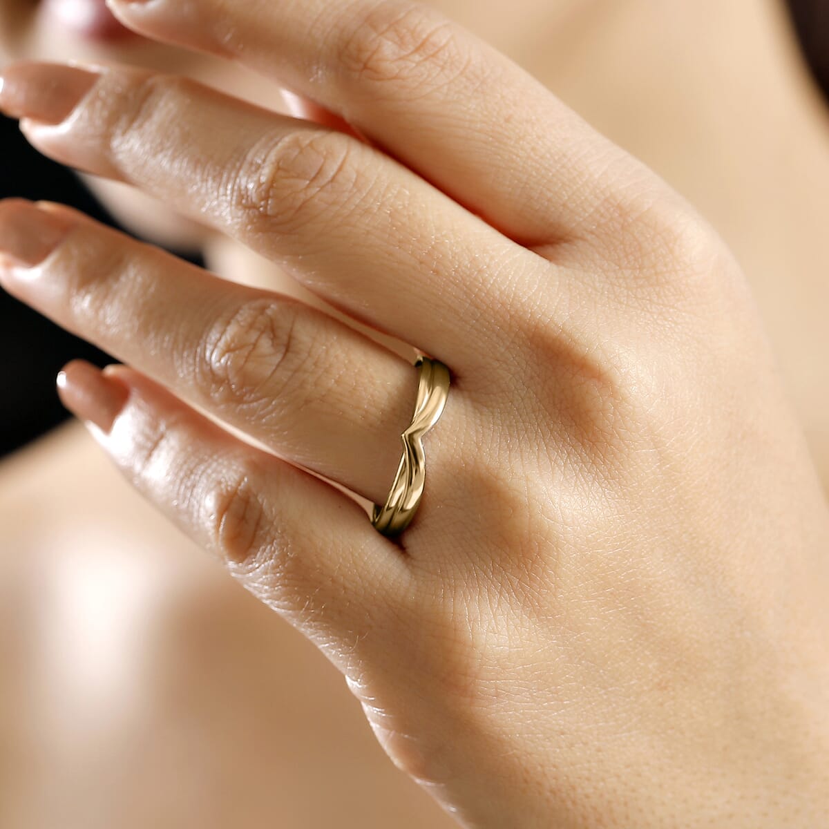 Wishbone Ring in 10K Yellow Gold (Size 8.0) 5 Grams image number 1