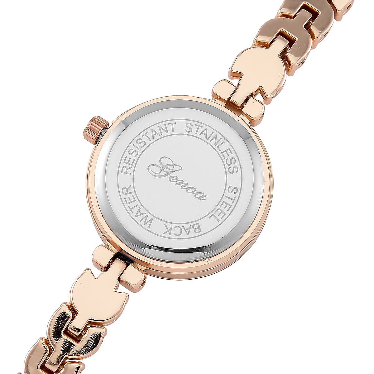 Genoa Red Austrian Crystal Japanese Movement Watch in Rosetone image number 5