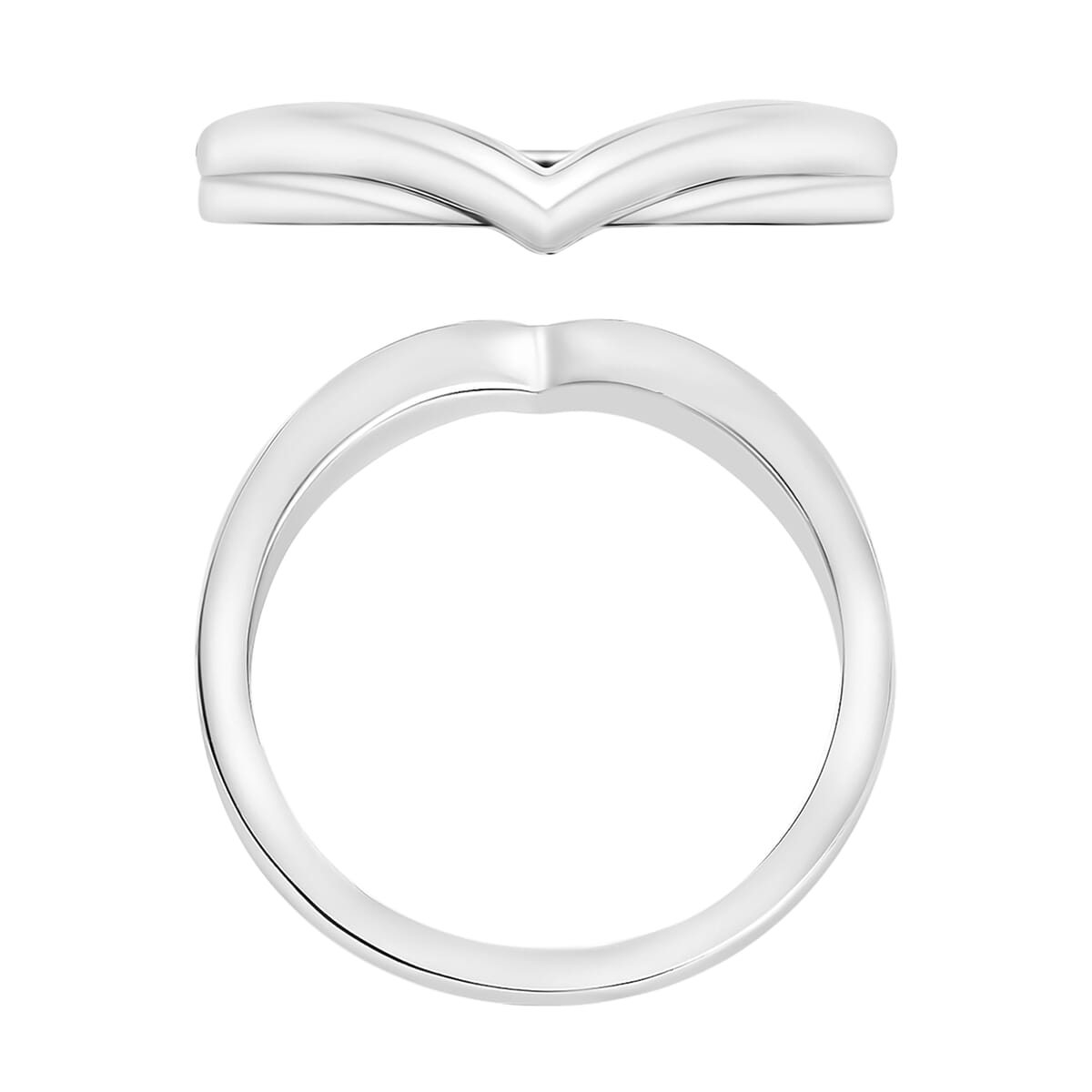 Wishbone Ring in 950 Platinum (Size 10.0) 6.40 Grams image number 3