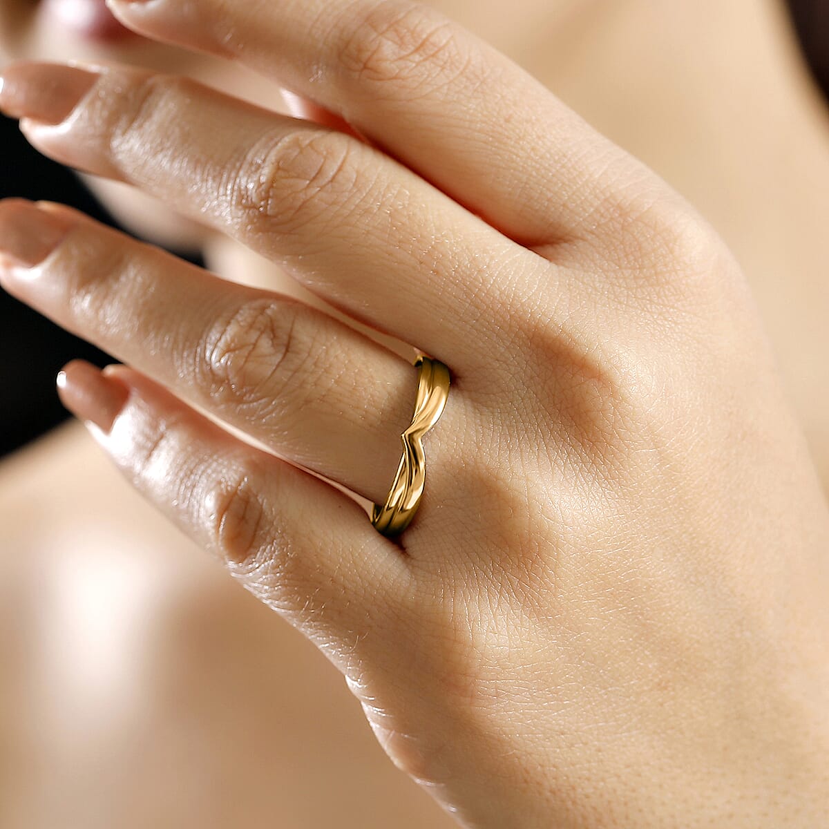 Wishbone Ring in 14K Yellow Gold (Size 5.5) 5.50 Grams (Del. in 10-12 Days) image number 1