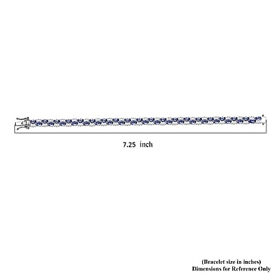 D'Joy Tanzanite and White Zircon 12.65 ctw Celestial Symphony Bracelet in Rhodium Over Sterling Silver (7.25 In)