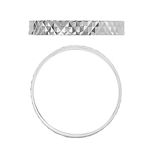Diamond-cut Band Ring in 22K White Gold (Size 10.0) 2.50 Grams (Del. in 10-12 Days)