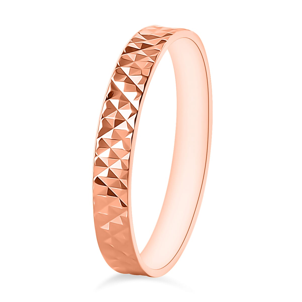 Diamond-cut Band Ring in 22K Rose Gold (Size 7.5) 2.50 Grams (Del. in 10-12 Days) image number 2