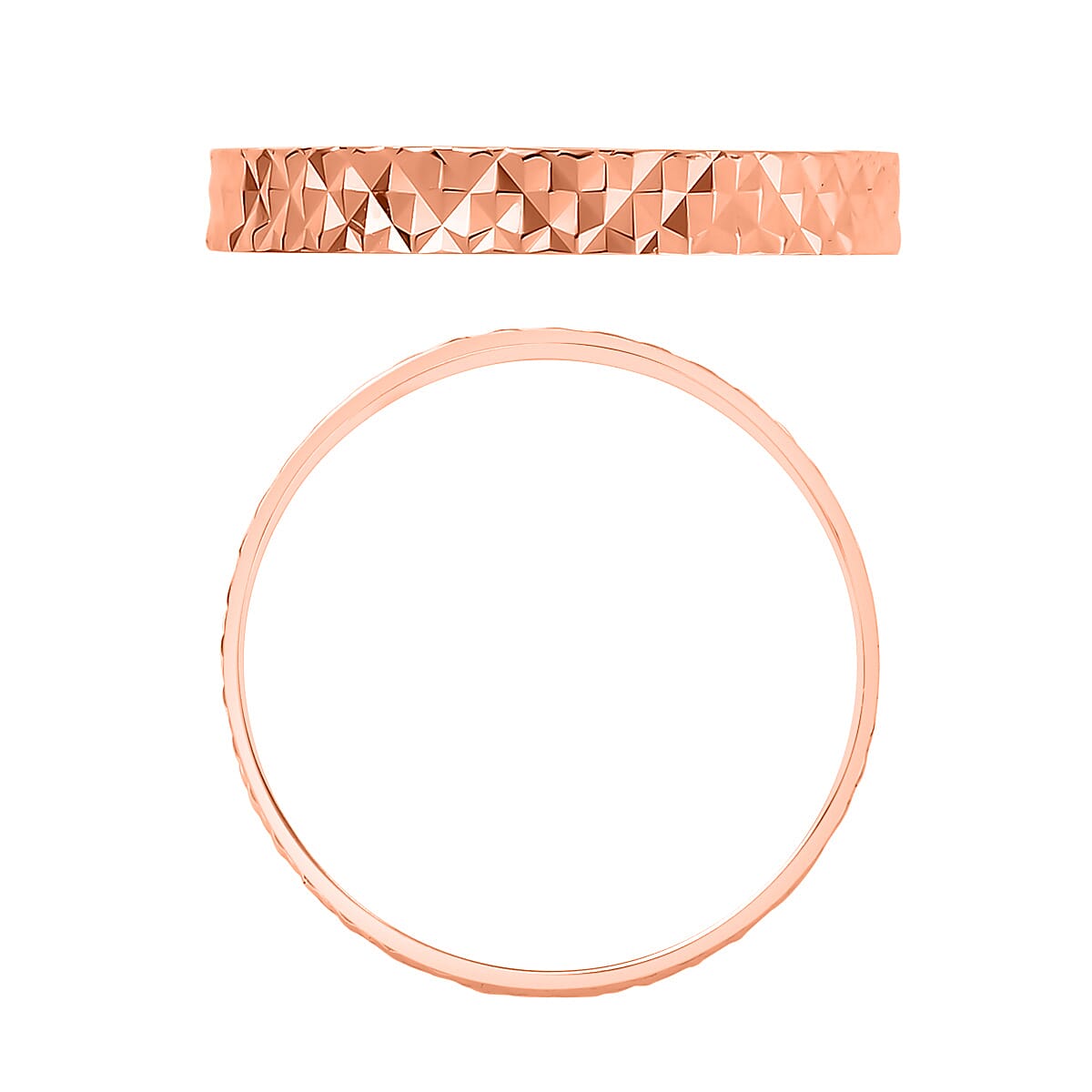Diamond-cut Band Ring in 22K Rose Gold (Size 7.5) 2.50 Grams (Del. in 10-12 Days) image number 3