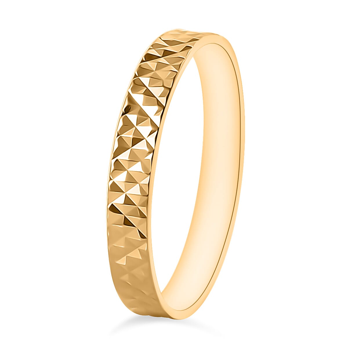 Diamond-cut Band Ring in 22K Yellow Gold (Size 10.0) 2.50 Grams image number 2