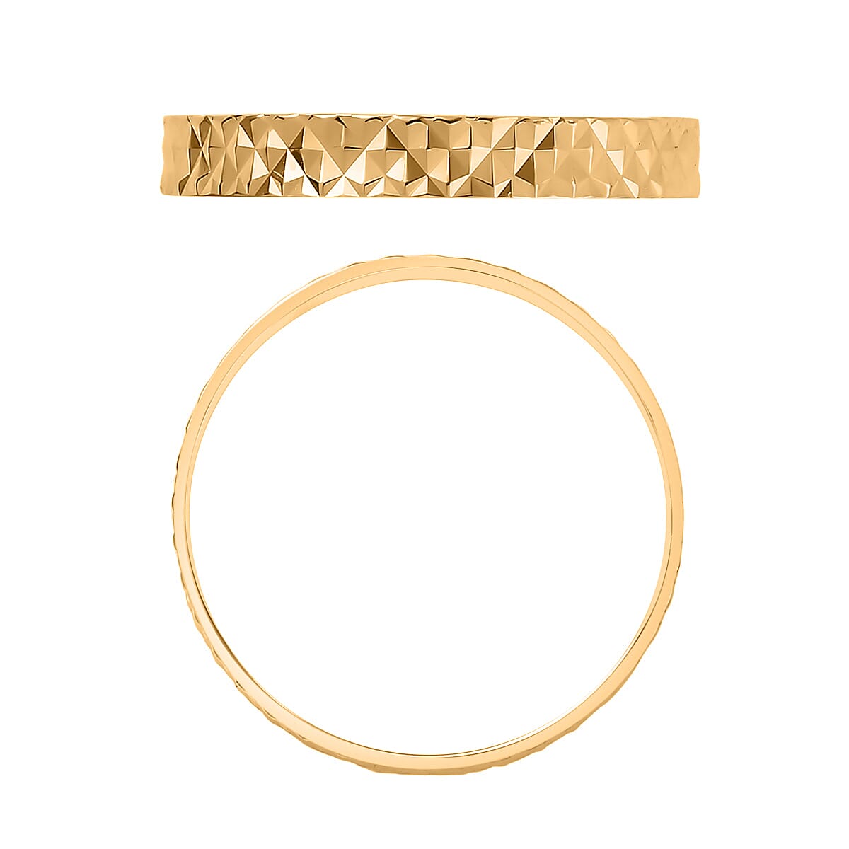 Diamond-cut Band Ring in 22K Yellow Gold (Size 10.0) 2.50 Grams image number 3