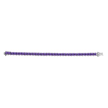 Amethyst / Rhodium Over Sterling Silver / 7.25 Inches - Product card gallery slide 4 (10178024767801)