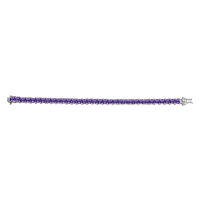 Amethyst / Rhodium Over Sterling Silver / 7.25 Inches - Product card gallery slide 4 (10178024767801)