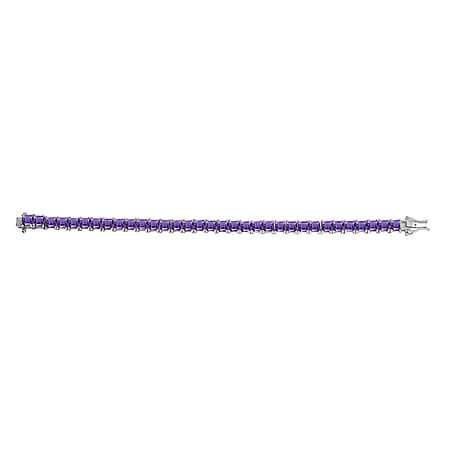 Amethyst / Rhodium Over Sterling Silver / 7.25 Inches - Product card gallery slide 4 (10178024767801)