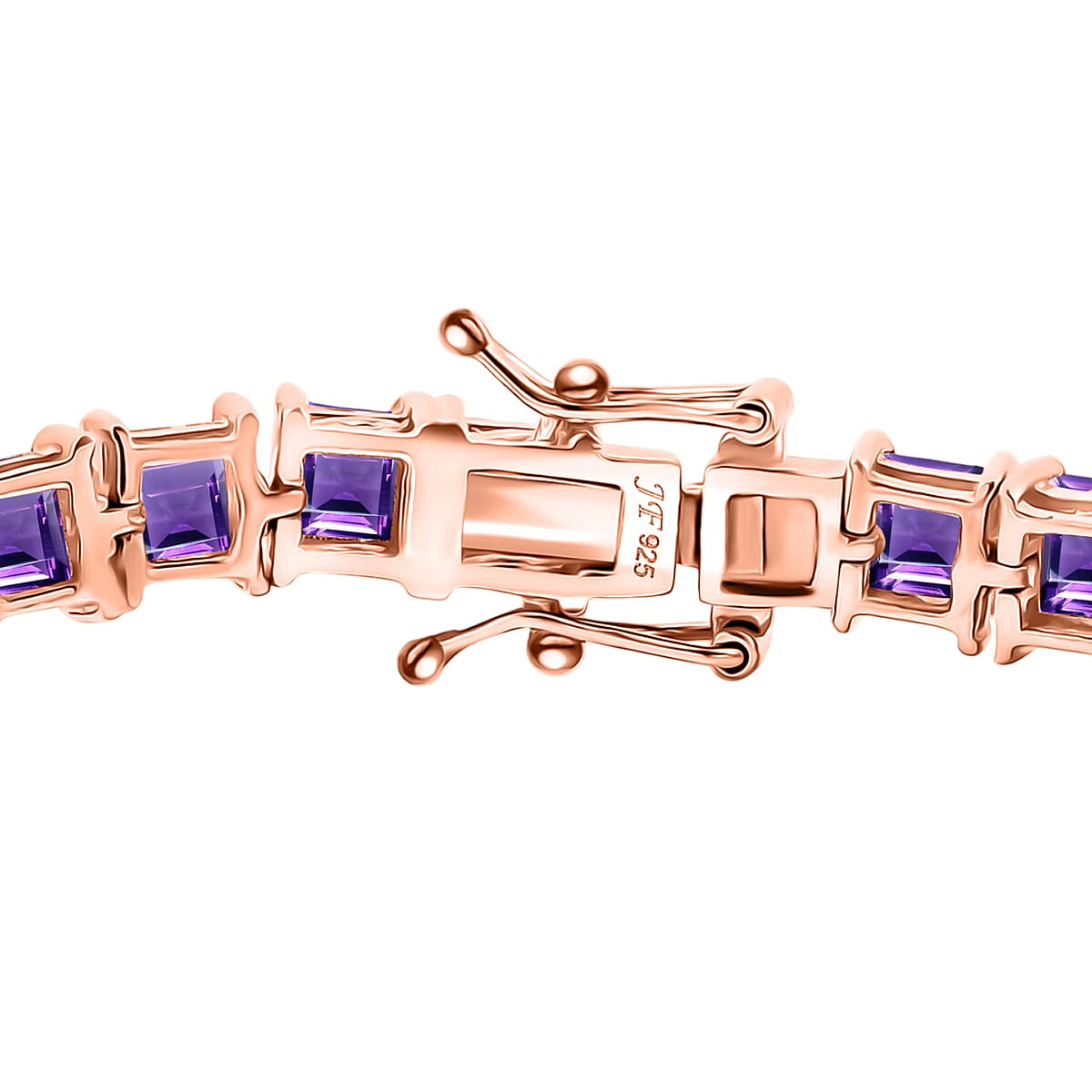 D'Joy Premium African Amethyst 22.10 ctw Tennis Bracelet in 18K Vermeil Rose Gold Over Sterling Silver (7.25 In) image number 2