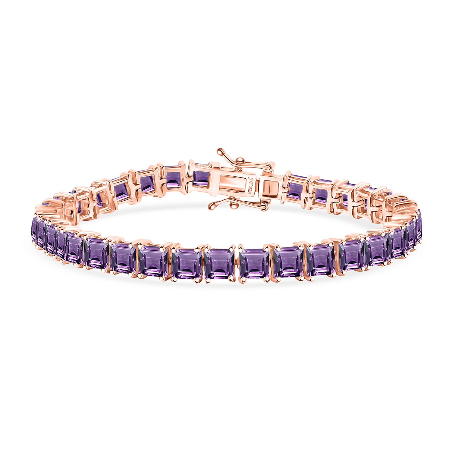 Rose De France Amethyst / Rose Gold Over Sterling Silver / 7.25 Inches - Product card gallery slide 1 (10146132459803)