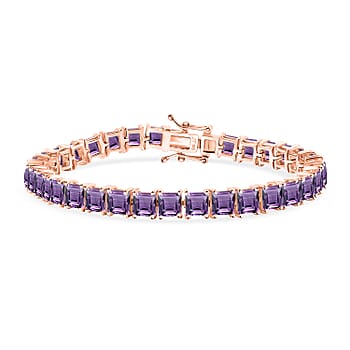 Rose De France Amethyst / Rose Gold Over Sterling Silver / 7.25 Inches - Product card gallery slide 1 (9432791711999)