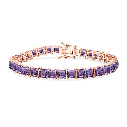 Rose De France Amethyst / Rose Gold Over Sterling Silver / 7.25 Inches - Product card gallery slide 1 (9432791711999)