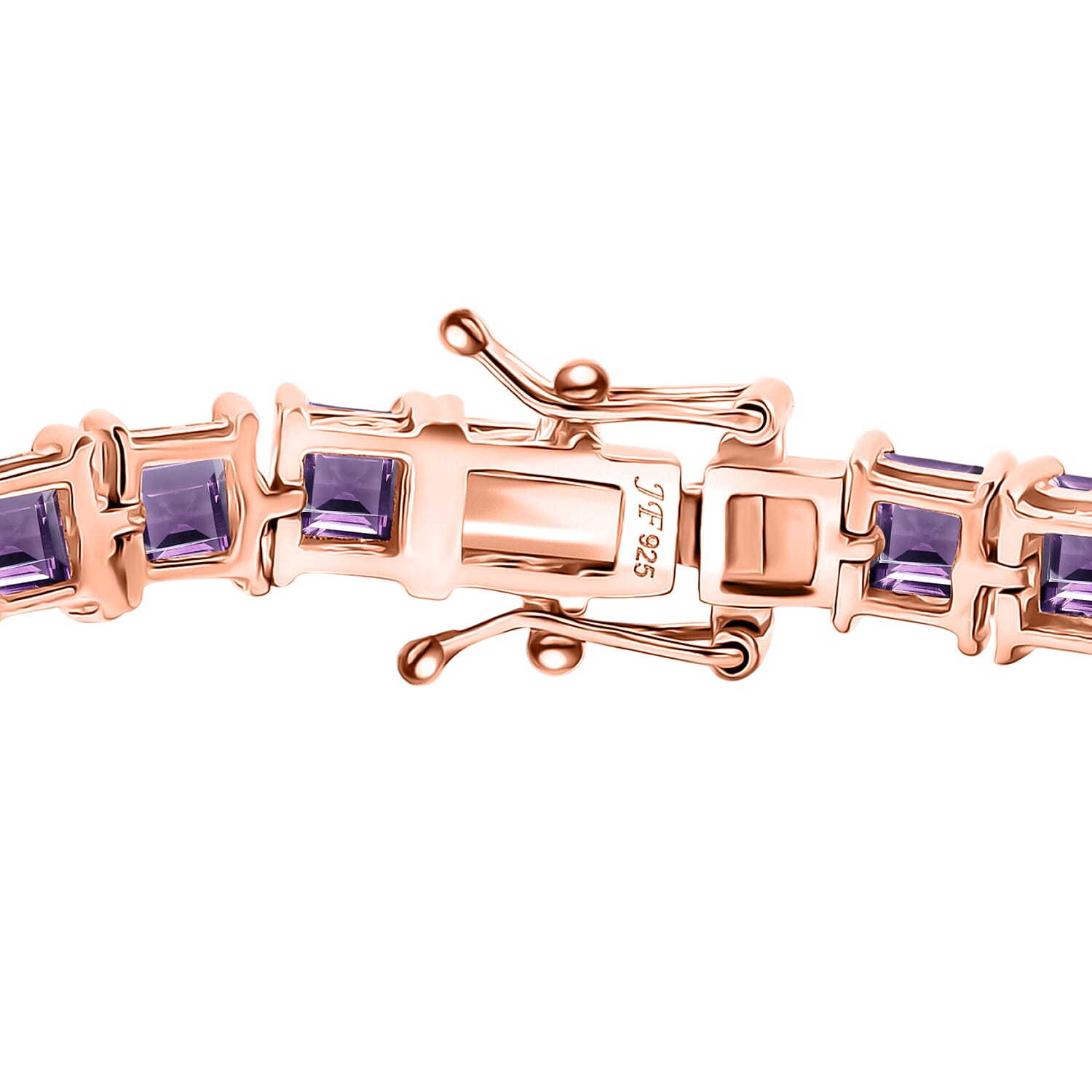 Rose De France Amethyst / Rose Gold Over Sterling Silver / 7.25 Inches - Product card gallery slide 3 (10146132459803)