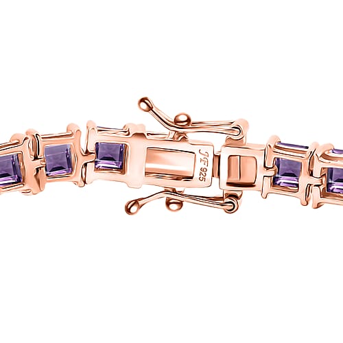 Rose De France Amethyst / Rose Gold Over Sterling Silver / 7.25 Inches - Product card gallery slide 3 (9432791711999)