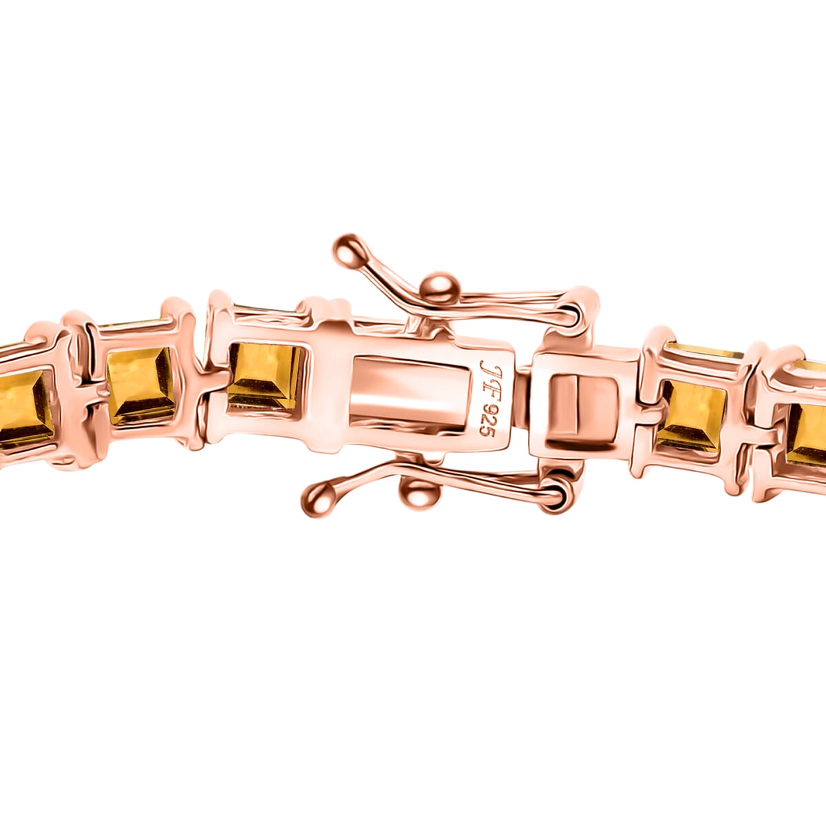 Premium Brazilian Citrine 22.10 ctw Tennis Bracelet in 18K Vermeil Rose Gold Over Sterling Silver (7.25 In) image number 2