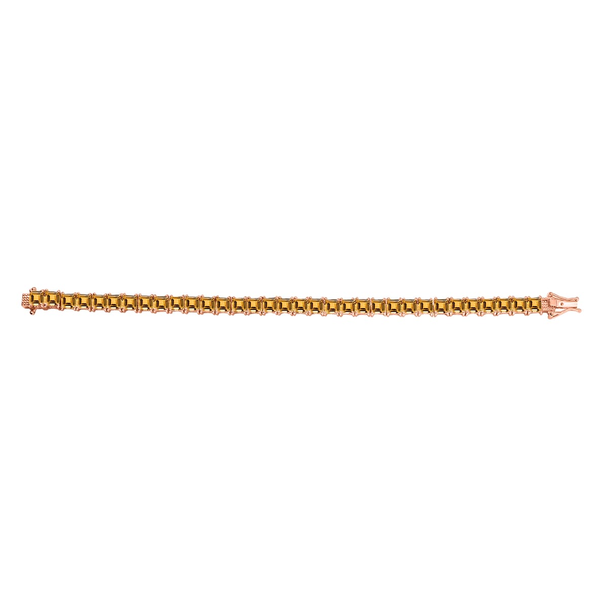 Premium Brazilian Citrine 22.10 ctw Tennis Bracelet in 18K Vermeil Rose Gold Over Sterling Silver (7.25 In) image number 3