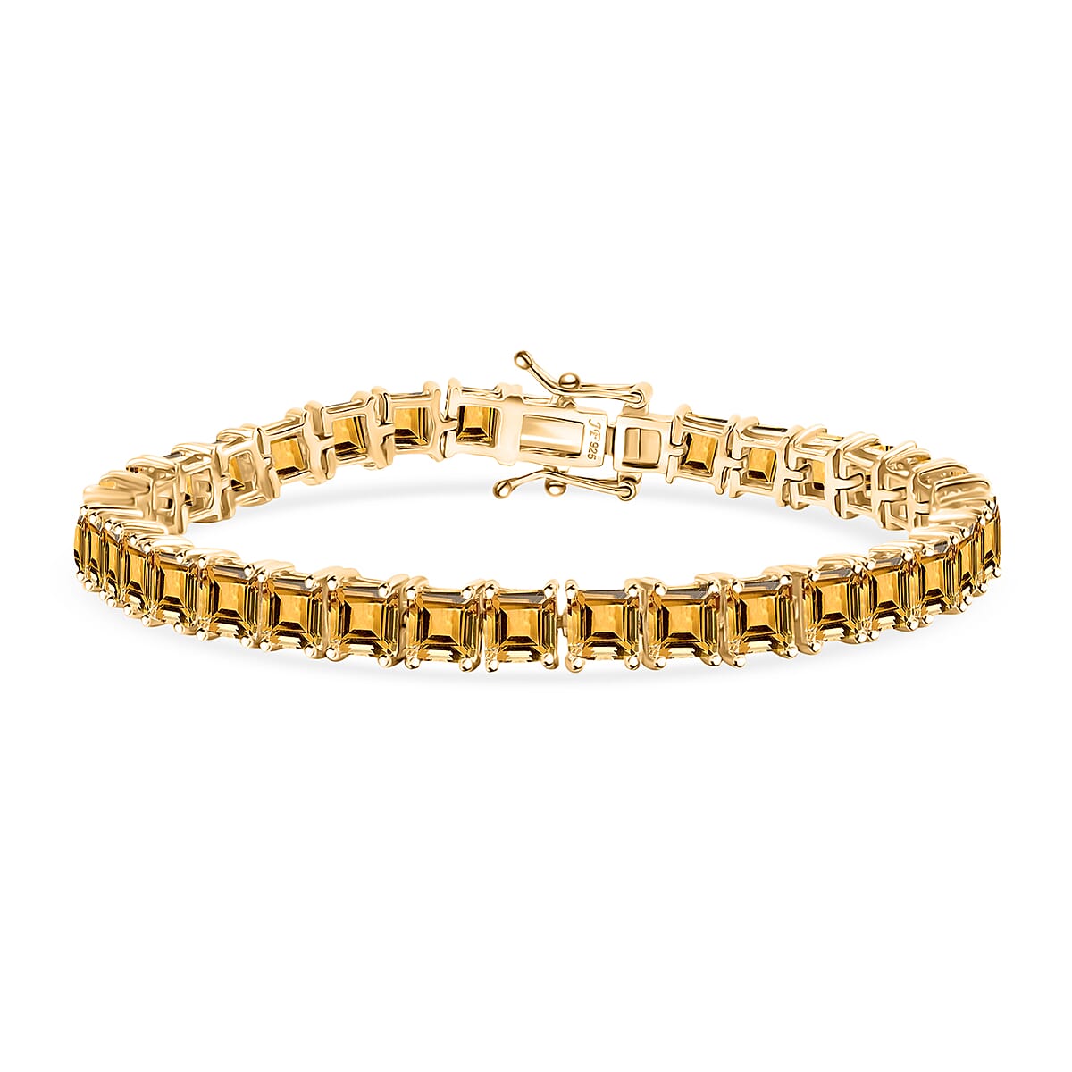 D'Joy Premium Brazilian Citrine 22.10 ctw Tennis Bracelet in 18K Vermeil Yellow Gold Over Sterling Silver (7.25 In) (Del. in 10-12 Days) image number 0