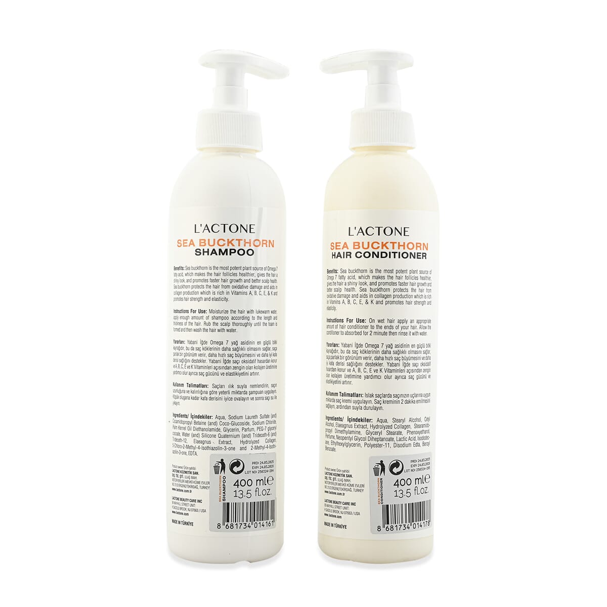 Sea Buckthorn Set of 2 Honey Collagen Milik Shampoo and Conditioner 13.5 oz image number 1