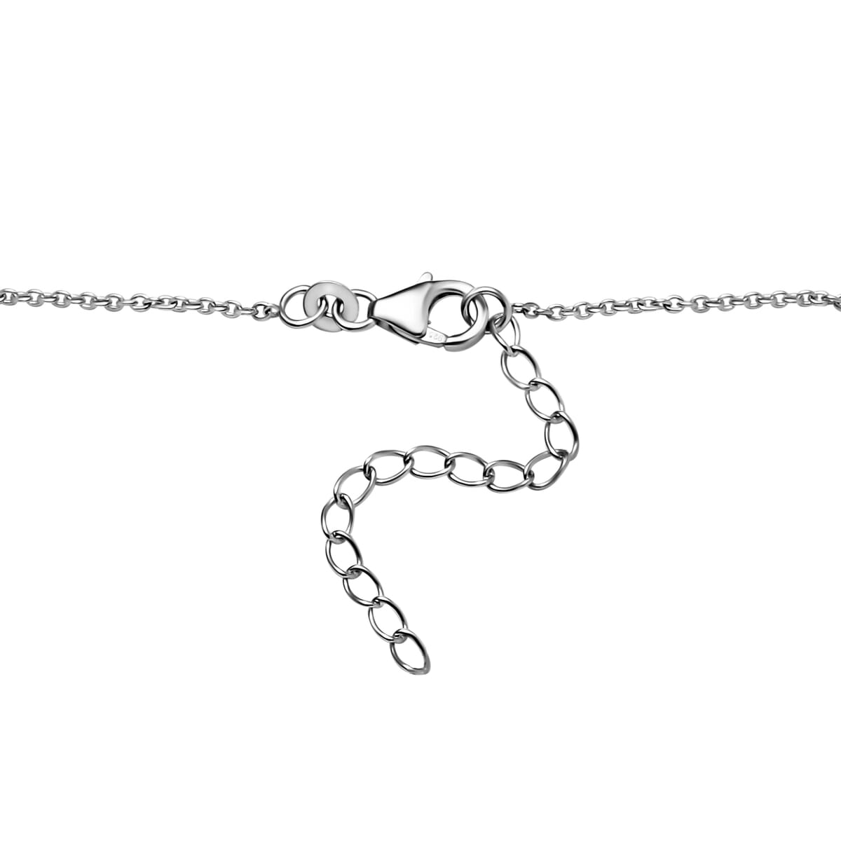 D'Joy Tanzanite and White Zircon 11.75 ctw Celestial Symphony Necklace in Rhodium Over Sterling Silver 18 Inches image number 4