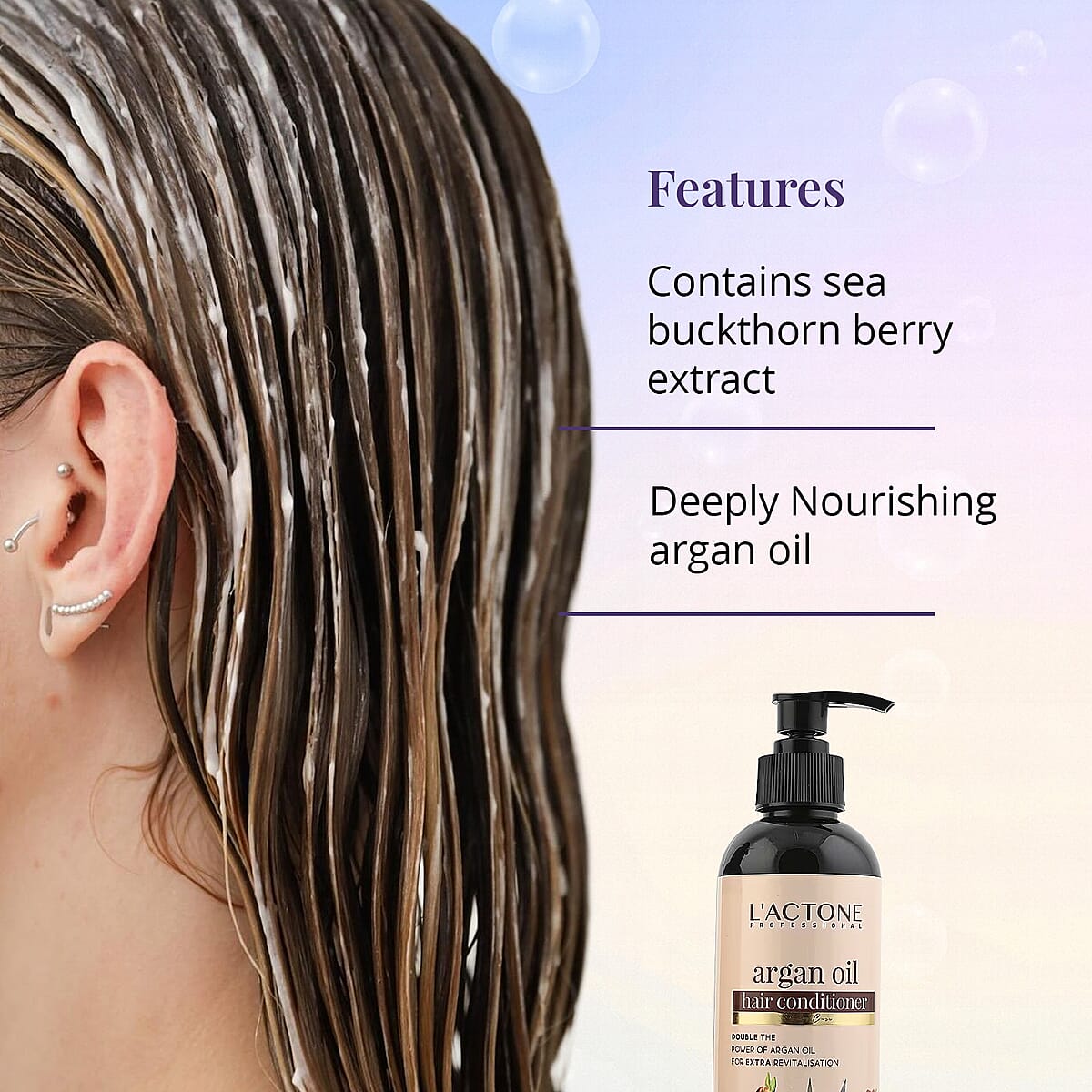 Argan Oil Set of 2 Shampoo and Conditioner 13.5oz image number 3