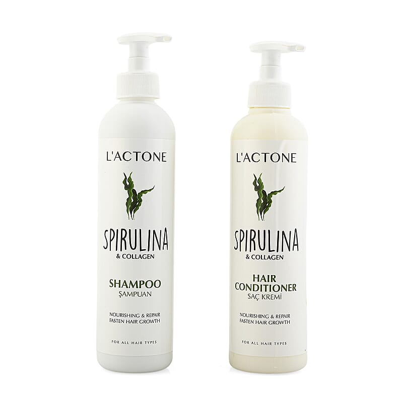 Collagen & Spirulina Set of 2 Shampoo and Conditioner 13.5oz