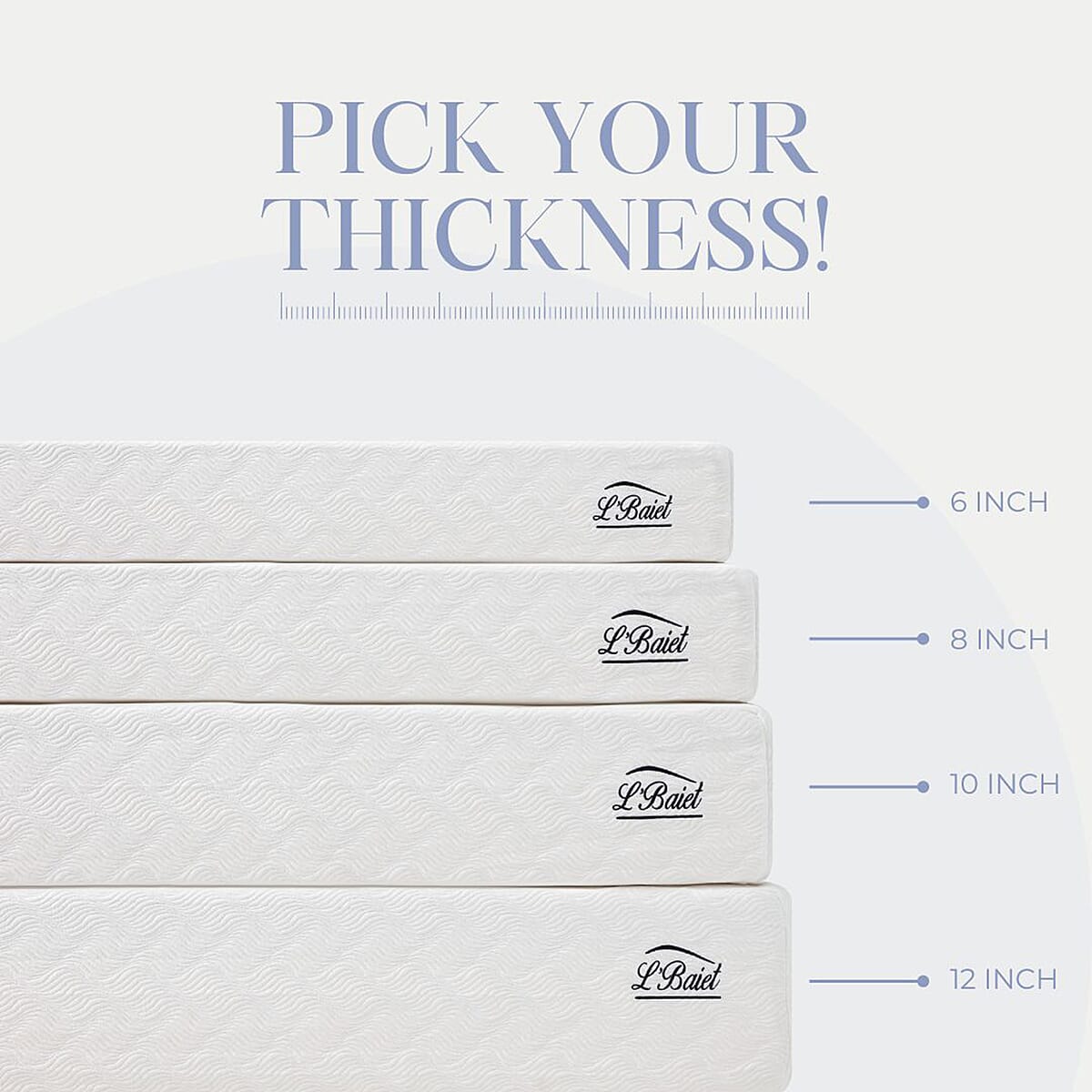  L'Baiet 8-inch Cool Gel Memory Foam Mattress -Full image number 8
