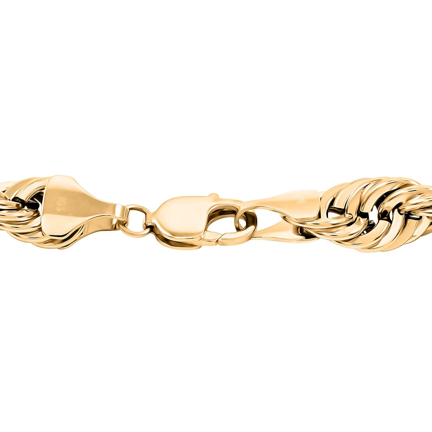 12.3mm Extra Shinny Diamond-cut Rope Chain Necklace in 10K Yellow Gold 90 Grams 30 Inches