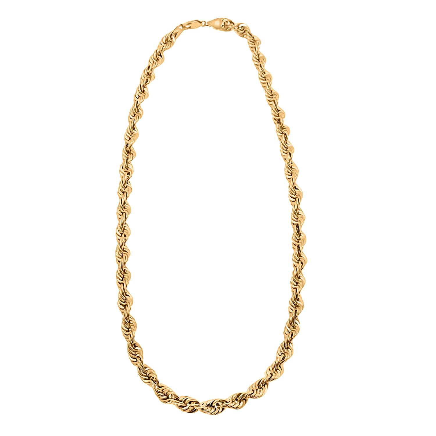 8mm Super Shiny Chain Necklace in 10K Yellow Gold 40.8 Grams 30 Inches