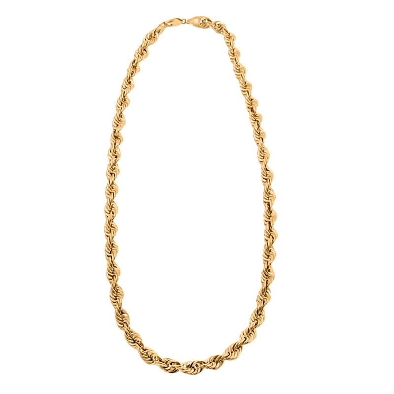 8mm Super Shiny Chain Necklace in 10K Yellow Gold 40.8 Grams 30 Inches