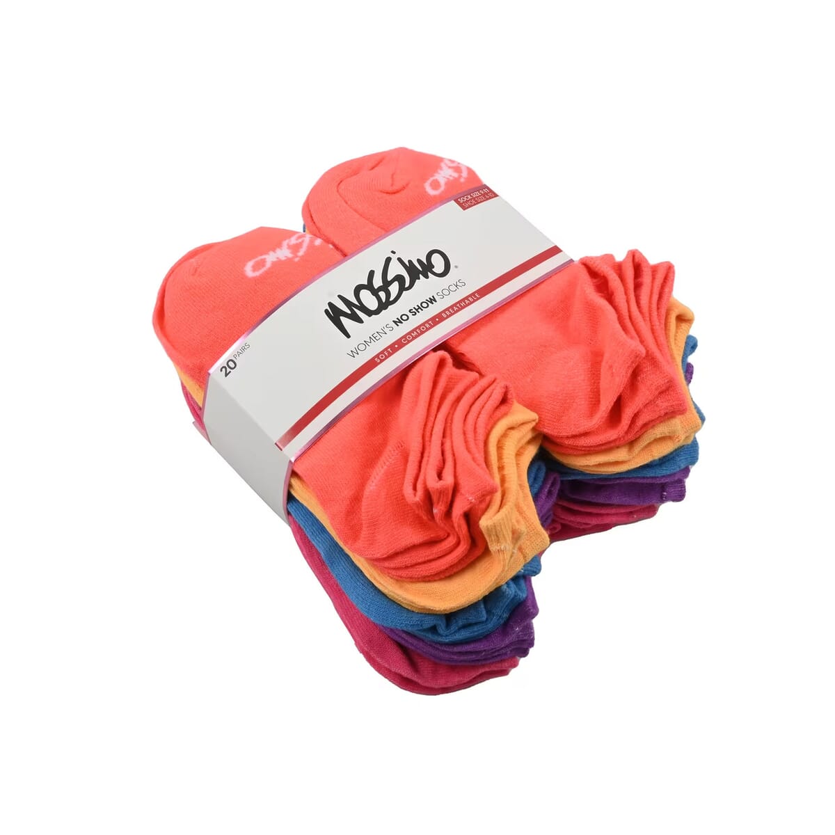 Mossimo 20 Pairs No Show Women's Socks - Multi Color (Sizes 4-10) (Ships in 8-10 Business Days) image number 0