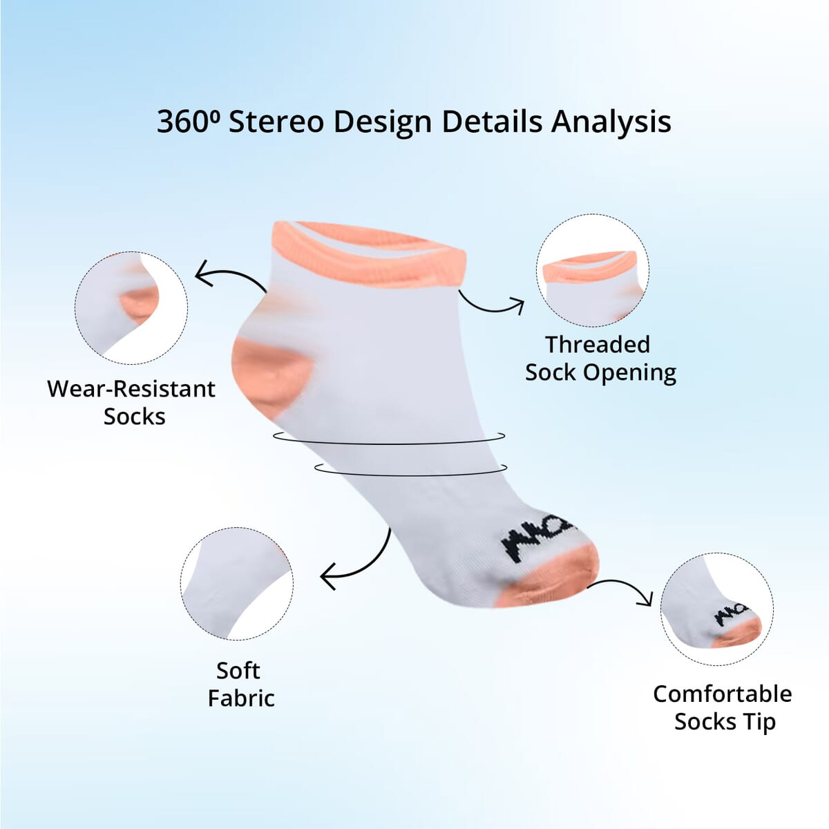 Mossimo 20 Pairs No Show Women's Socks - White/Multi Pastel (Sizes 4-10) (Ships in 8-10 Business Days) image number 2