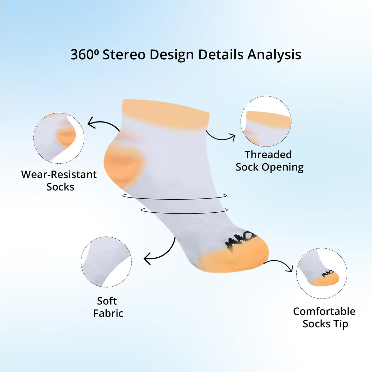 Mossimo 20 Pairs No Show Women's Socks - White/Multi Color (Sizes 4-10) (Ships in 8-10 Business Days) image number 2