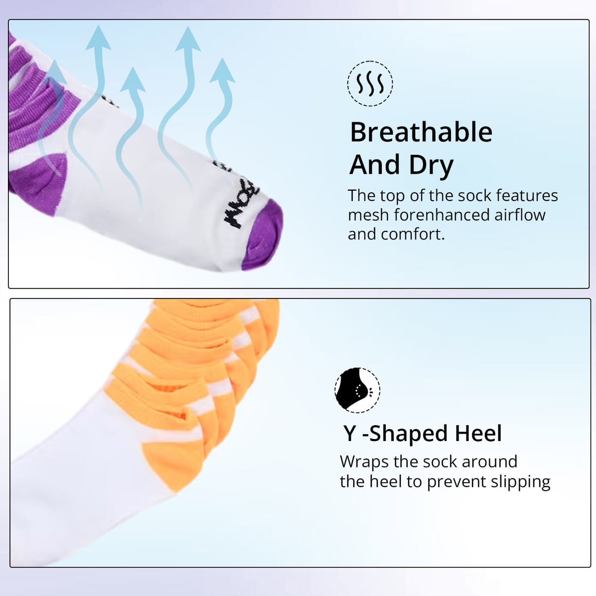 Mossimo 20 Pairs No Show Women's Socks - White/Multi Color (Sizes 4-10) (Ships in 8-10 Business Days) image number 4