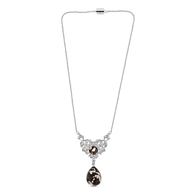Peanut Wood Jasper 19.25 ctw Necklace in Stainless Steel 18 Inches