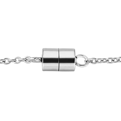 Peanut Wood Jasper 19.25 ctw Necklace in Stainless Steel 18 Inches