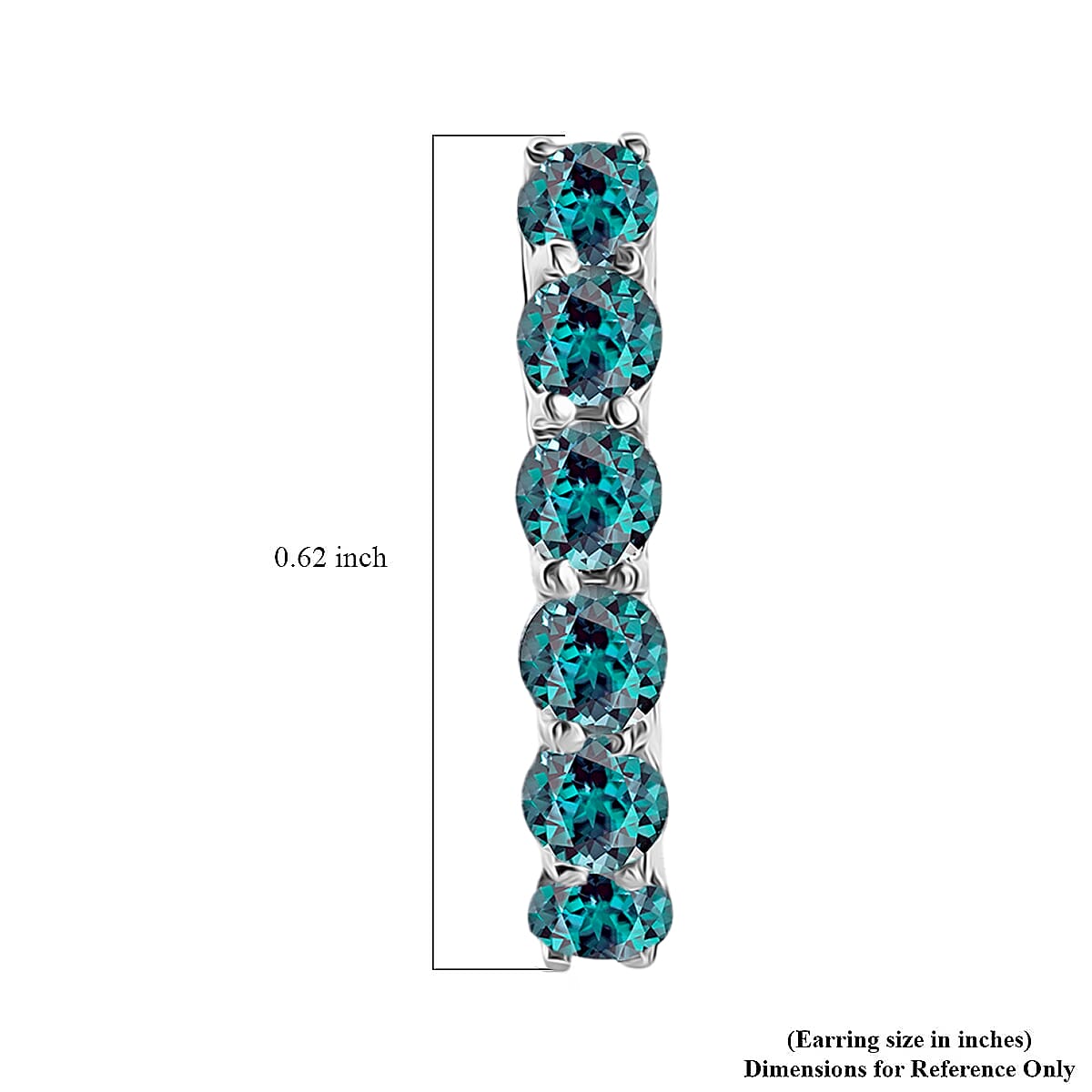 Narsipatnam Alexandrite Hoop Earrings in Rhodium Over Sterling Silver 1.01 ctw