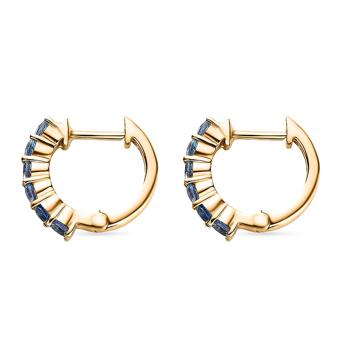 Narsipatnam Alexandrite Hoop Earrings in 18K Vermeil Yellow Gold Over Sterling Silver 1.01 ctw