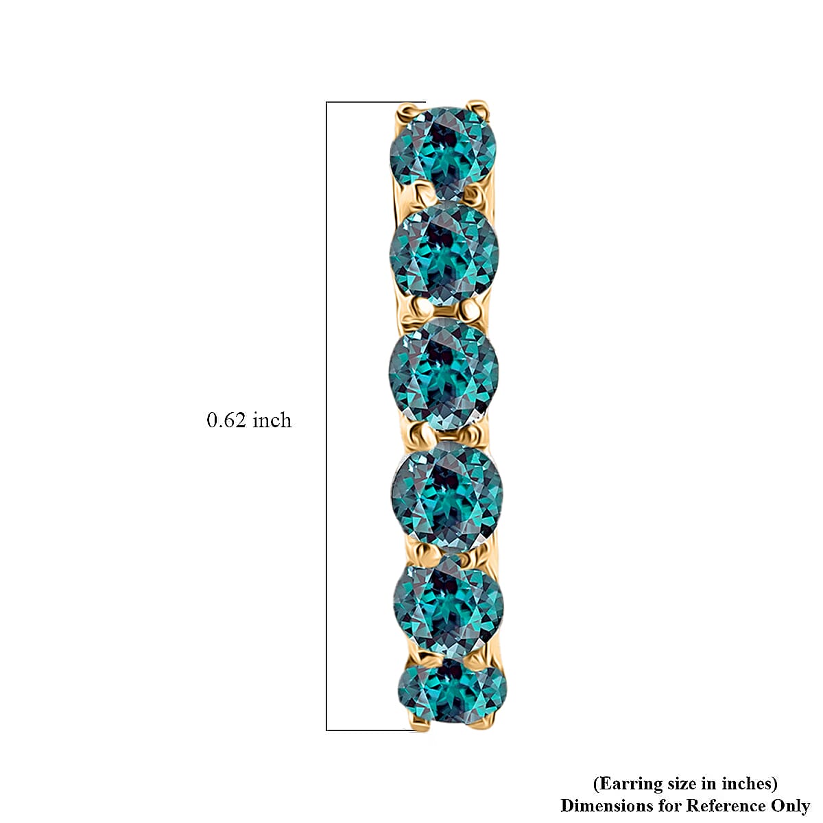 Narsipatnam Alexandrite Hoop Earrings in 18K Vermeil Yellow Gold Over Sterling Silver 1.01 ctw