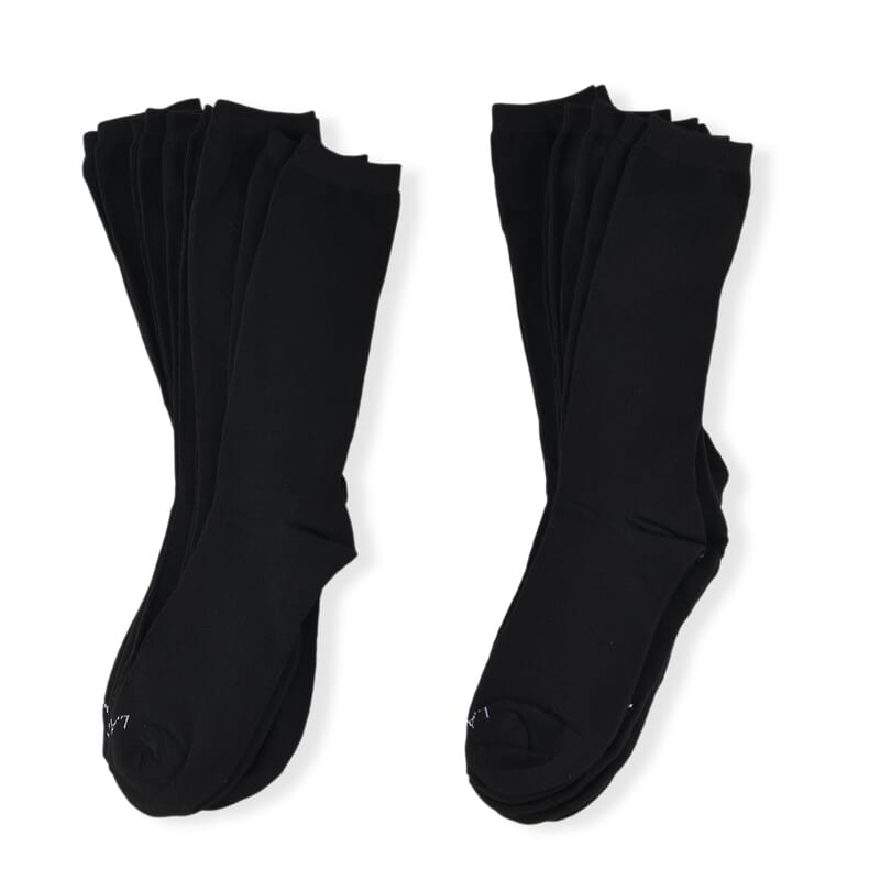 La Marey Set of 10 Pairs 97% Polyester and 3% Spandex Kneehigh Socks - Black