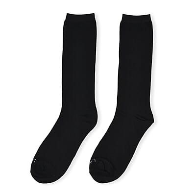 La Marey Set of 10 Pairs 97% Polyester and 3% Spandex Kneehigh Socks - Black