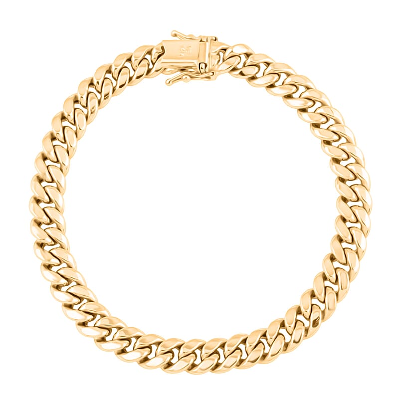 14K Yellow Gold 6.5mm Miami Cuban Chain Bracelet (8.50 In) 15.5 Grams