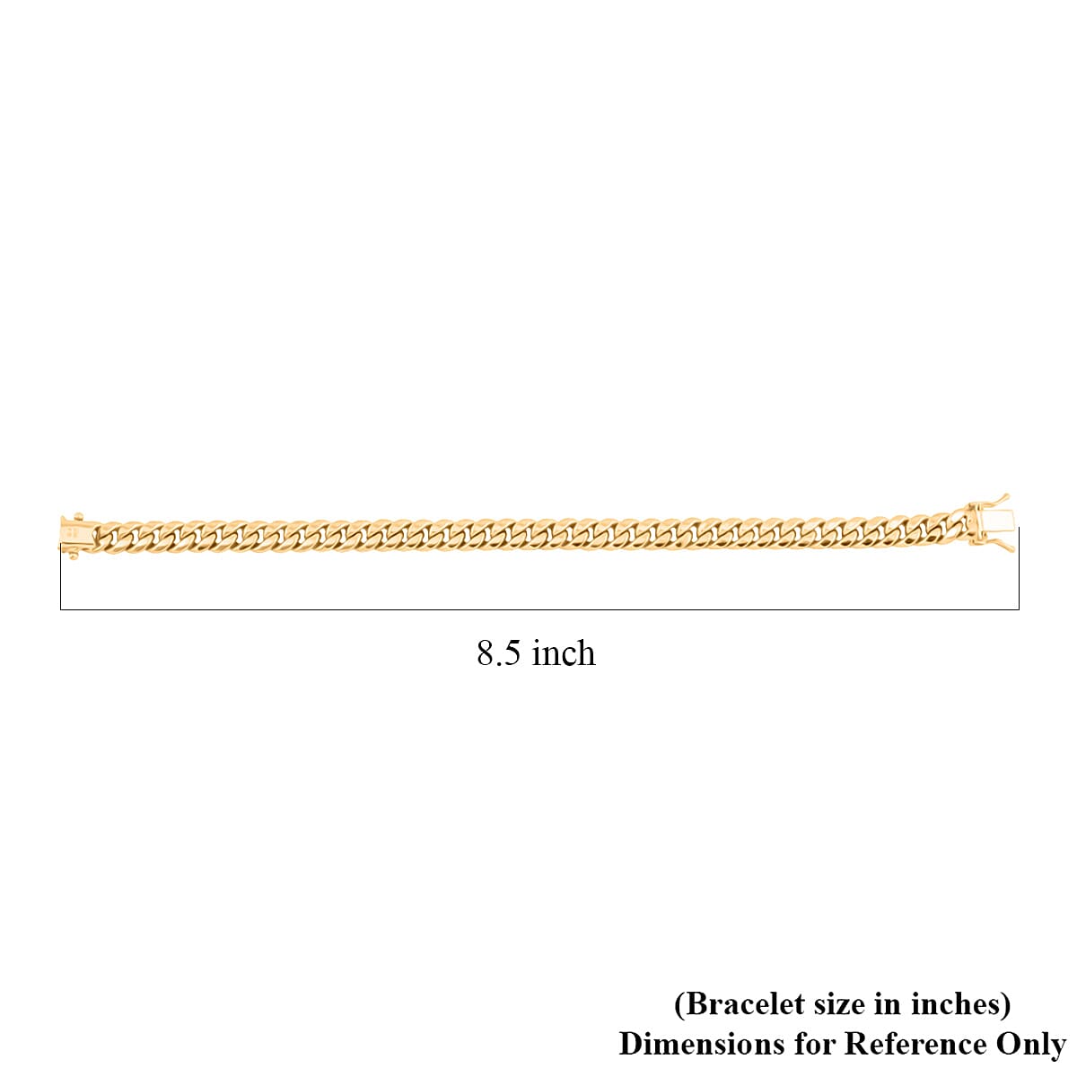 14K Yellow Gold 6.5mm Miami Cuban Chain Bracelet (8.50 In) 15.5 Grams