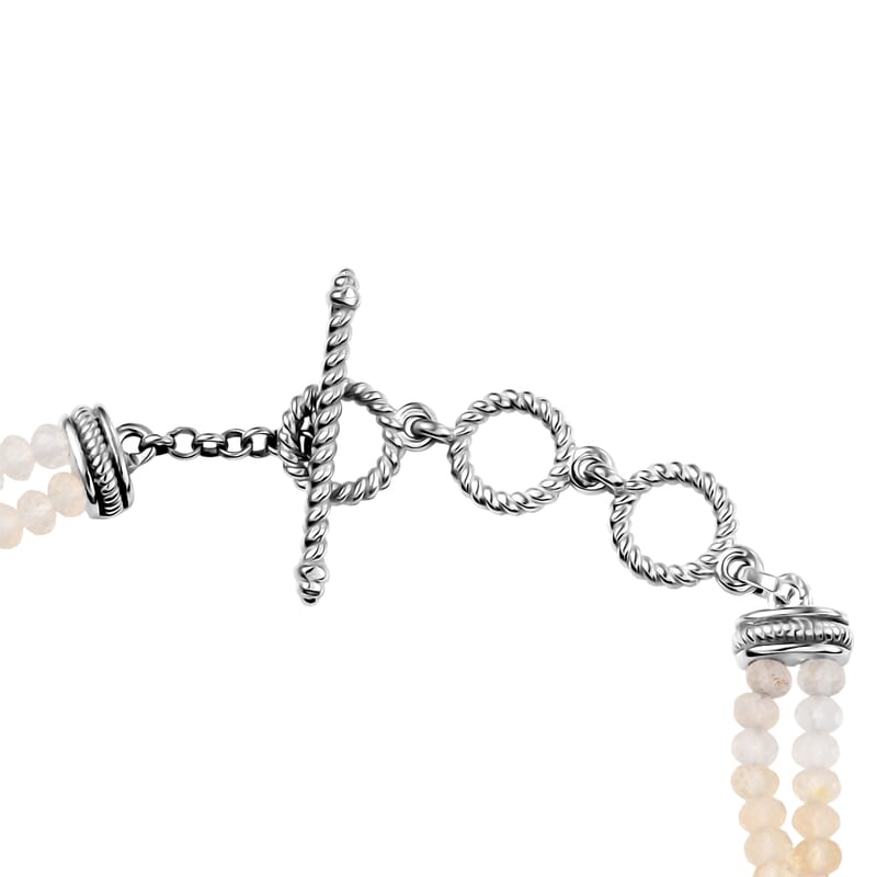 D'Joy Shades of Fire Opal 19.20 ctw Chrysanthemum Flower Bracelet in Rhodium Over Sterling Silver (6.50-8.0In)