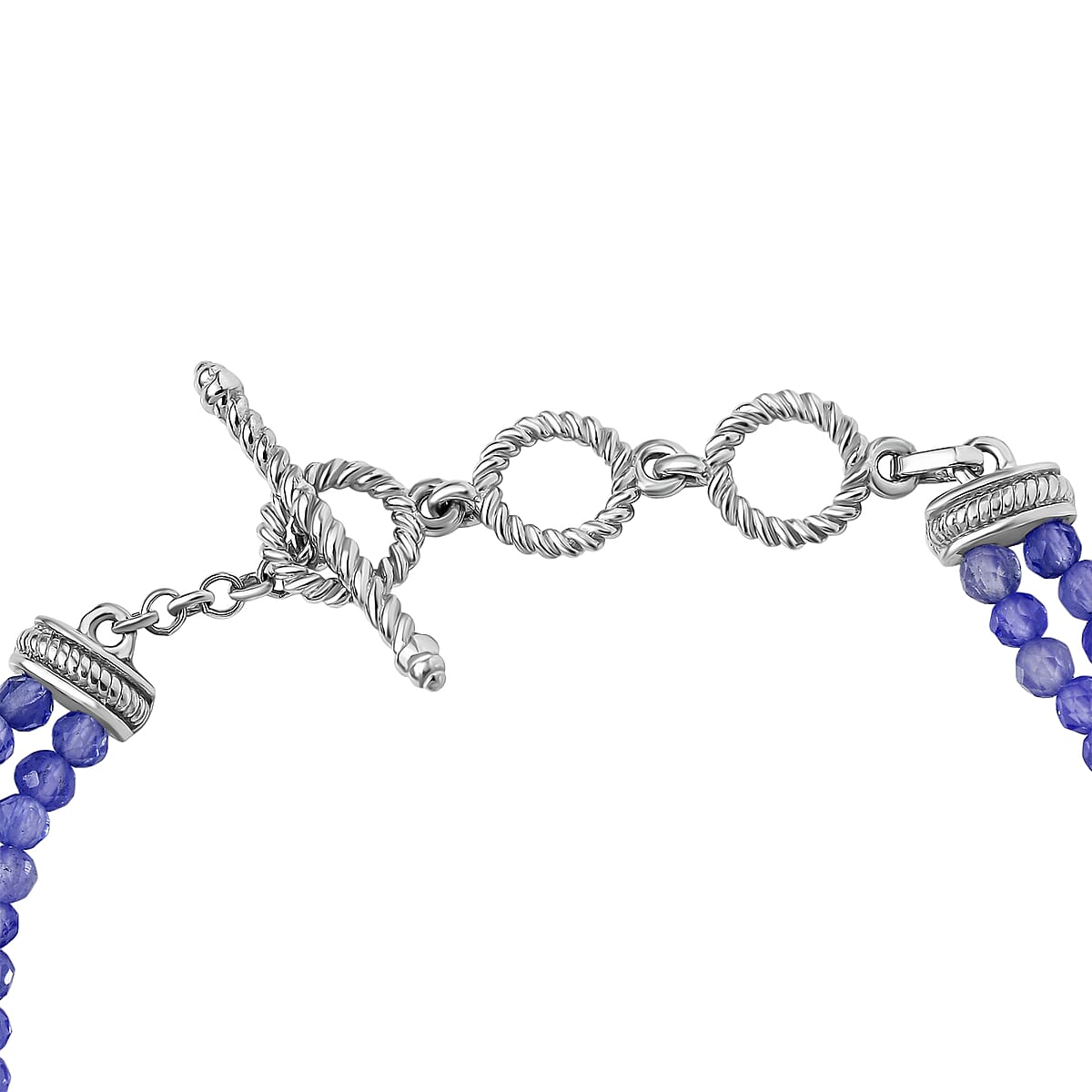 D'Joy Tanzanite 24.20 ctw Chrysanthemum Flower Bracelet in Rhodium Over Sterling Silver (6.50-8.0In) image number 3