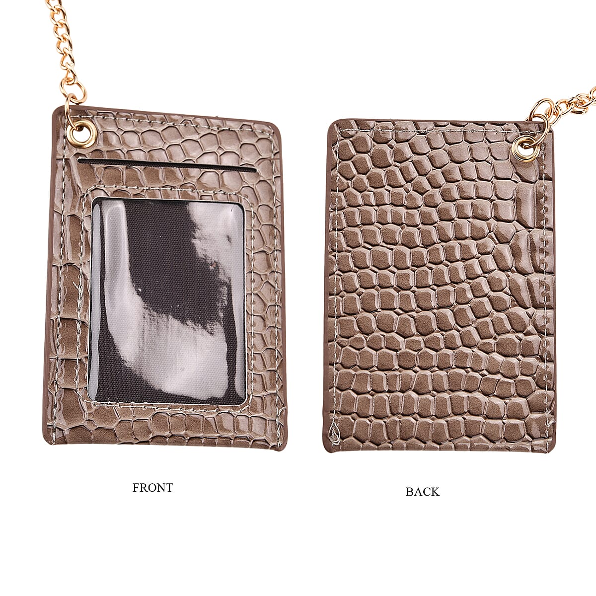 Passage Grey Crocodile Embossed Faux Leather Crossbody Bag with Shoulder Strap 47 Inches image number 6