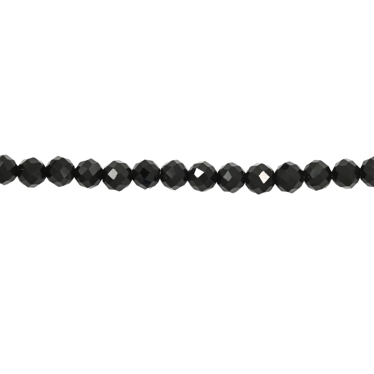 Thai Black Spinel 55.00 ctw Beaded Necklace 18 Inches in Sterling Silver  image number 2