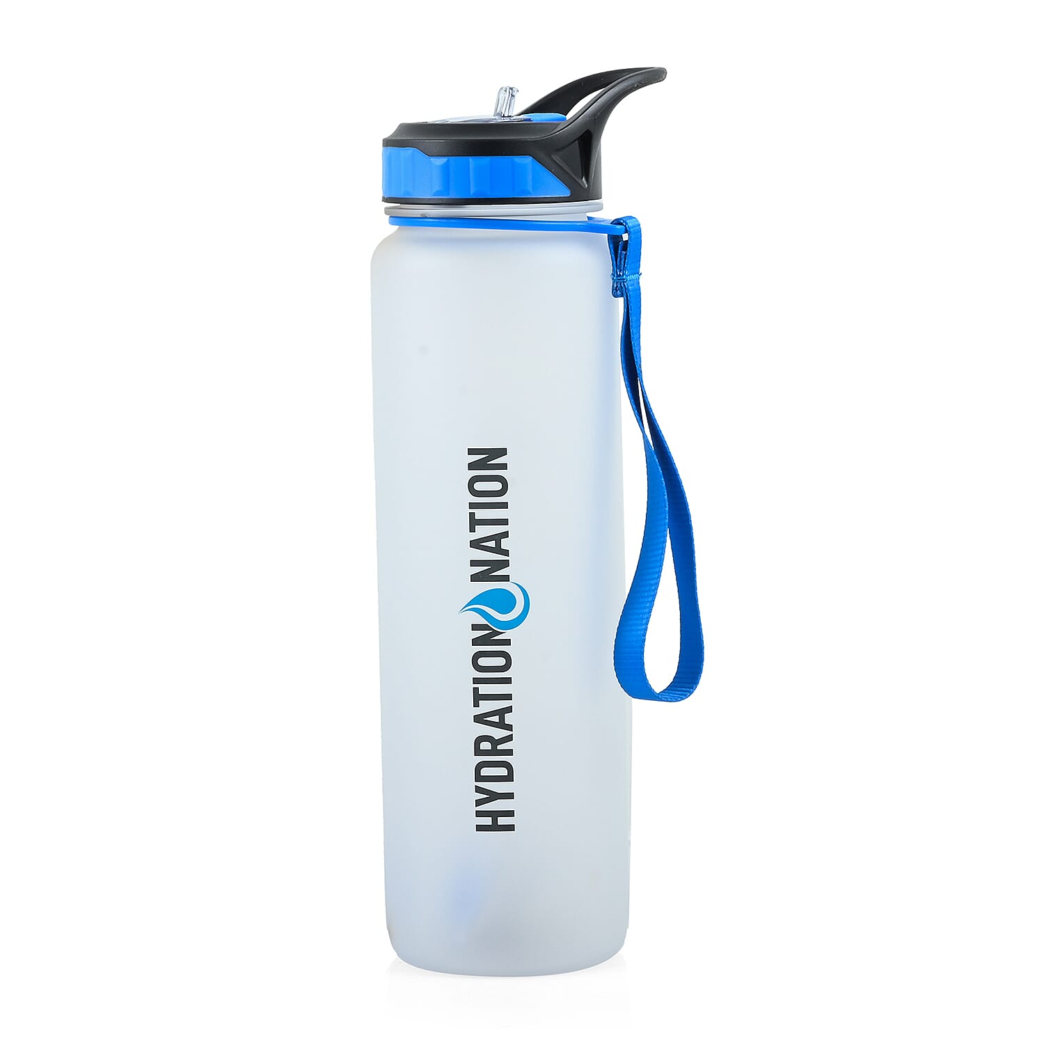 Hydration Nation 32oz Water Bottle with Straw - White