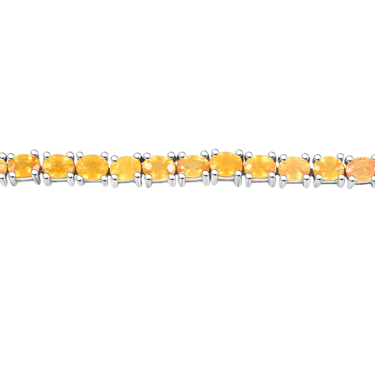 Yellow Sapphire 10.80 ctw Bracelet in Rhodium Over Sterling Silve (8.00 In)  image number 2